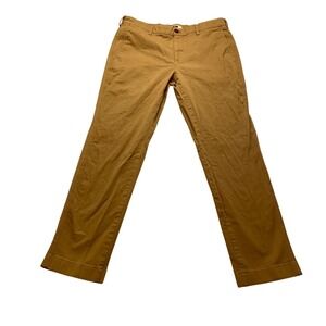 Joseph Abboud Mens 37x34 Khaki Tan Stretch Chino Pants  Flat Front Cotton Blend